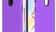 6T Cases,Ayoo:OnePlus 6T Case,OnePlus 7 Case,1+6t Case(2018),OnePlus 6T Phone Cases,OnePlus 7 Phone Cases,Brushed Texture Full-Body Shockproof Protective Cover Design for One Plus 6T-ZS Purple