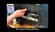 How to fix a Canon paper feed problem