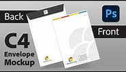 How to Mockup Your C4 Envelope Design In Style | Photoshop Tutorial