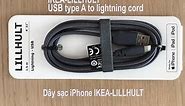 IKEA-LILLHULT USB type A to lightning cord 1.5m