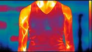 Detailed thermal imaging reveals heat map of a badminton player