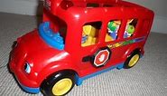 Fisher Price Little People Lil' Movers Rare Red School Bus Toy