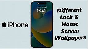 How To Use Different Wallpapers For Lock Screen and Home Screen On iPhone