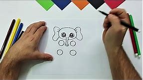 Ako nakresliť sloníka, ľahké kreslenie, kreslenie pre deti