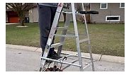 Testing the mobile ladder on the street 😁 #reelsvideo #mobileladder #PatentPending #diy #custombuild #mobile #construction #electrician #painter #new #testing | Buildadadgarage