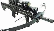 80lbs Steel Ball WT4 Repeating Crossbow with Tactical Package. Includes a Flashlight, Scope and red Beam Aimer.
