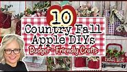 10 ~ FALL AUTUMN 🍎🍂🍏 COUNTRY APPLE Decor! Budget Friendly DIYs to make in 2023