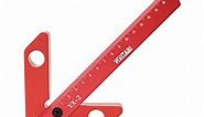 Center Measuring Tool,Center Finder, Line Gauge Center Finder, 45/90 Degree Right Angle Line Gauge Carpenter Ruler,Aluminum Alloy Woodworking Center Scribe Square Center Scribe 165mm
