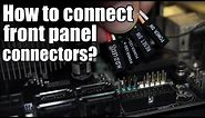 How to connect front panel connectors to the motherboard f_panel header?
