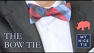 How to Tie a BOW TIE (slow=beginner) | How to Tie a Tie with a Freestyle Bow (easy)