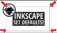 Inkscape Set Default Size, px Measure, Border, Background etc.