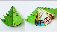 DIY Christmas Pop Up Card | How To Make Christmas Greeting Cards | Christmas Tree Card