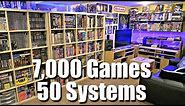 GAME ROOM TOUR - 7,000 Games + 50 Systems - METAL JESUS ROCKS