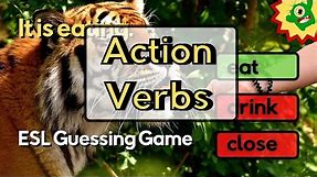 Action verbs for ESL students | English Guessing Game + Free Worksheets