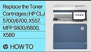 Replace the Toner Cartridges | HP Color LaserJet 5700/6700, X557, MFP 5800/6800, X580 | HP Support