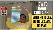 How to Hang Curtains with COMMAND HOOKS | No Hammer, No drill, Nails, Holes or a Man needed!!