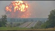 Massive explosion at Ukrainian military ammunitions depot