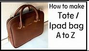 [tutorial] tote bag making / How to make ipad bag / Leather craft