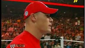 JOHN CENA's red shirt RAW debut and address to THE ROCK!-HD