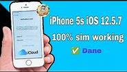 Iphone 5s icloud bypass with sim working | iPhone 5s iOS 12.5.7 iCloud Bypass And Jailbreak #iphone