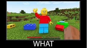 Minecraft wait what meme part 246 realistic minecraft Lego