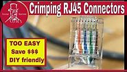 How to install a RJ45 connector on Cat 5e cable | connect computer to router