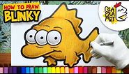 HOW TO DRAW BLINKY THE THREE EYES FISH FROM THE SIMPSON | The Simpson Drawing | BLABLA ART