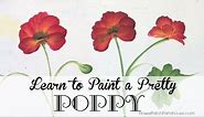 How to Paint a Pretty Poppy or Poppies