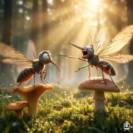 Statuen und Menschen #animals #animation #humor #funny #mosquito #mücken