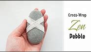 DIY YARN CROSS 'Zen' PEBBLE | Decorative Wrapped Stones | Easy Japanese-Inspired Craft