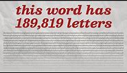 The longest word in the world?