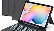 Galaxy Tab S6 Lite Case with Keyboard - Multi-Touch Trackpad, 7 Color Backlight, All-in-one Keyboard Cases for Samsung Galaxy Tab S6 Lite 10.4 inch 2022/2020(SM-P610/P615/P613/P619)
