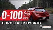 2019 Toyota Corolla ZR Hybrid 0-100km/h & engine sound