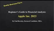 Apple 2023 Beginner’s Guide to Financial Analysis and Financial Ratios by Paul Borosky, MBA.