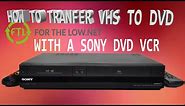 LEARN HOW TO RECORD VHS TO DVD WITH SONY DVD VCR RECORDER COMBO WITH 1080P HDMI UPCONVERSION
