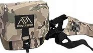 Bino Harness Binocular Harness Chest Pack Made of Waterproof 900D Nylon | Binocular Harness for Hunting Case with Adjustable Shoulder Straps, 2 Mesh Pockets, and Zipper Back Pocket