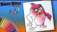 Angry Birds Movie Coloring Book for Kids. How to Coloring Red