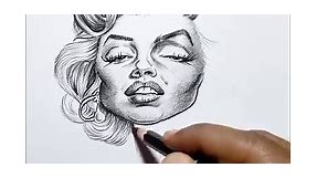 Learn To Draw Marilyn Monroe Portrait - Easy Pencil Art