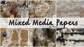 Making different mixed media papers for collage