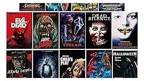 TYZZHOA 18 PCS Classic Horror Movie Posters for Goth Room Wall Decor, Scream Posters for Room Aesthetic 90s, Vintage Film Theater Halloween Posters Unframed 8x12 Inch