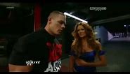 John Cena Kisses Eve Torres - WWE Raw 2 13 12 with Zack Ryder (HQ) -