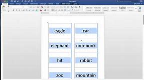How to make flashcards using Word. Simple and Efficient.