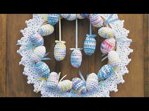 Crochet Happy Easter Wreath | EASY | The Crochet Crowd