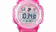 SKMEI Kids Digital Watch, 50M Waterproof Led Watches For Ages 5-13 Boys Girls, Sports, LED Light