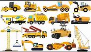Alat berat konstruksi | Excavator, Bulldozer, Loader, Vibratory roller, Dump truck, Motor grader
