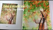 Emma & Trumpet Vine Coloring - FOREST'S GIRL Coloring Book // Chris Cheng