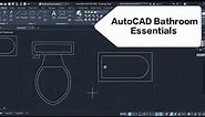 AutoCAD Bathroom Essentials | AutoCAD furniture | AutoCAD blocks
