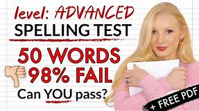 Can YOU pass this spelling test? 98% CANNOT! 50 most MISSPELLED words (+ Free PDF & Quiz)