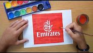 How to draw the Emirates logo