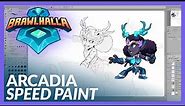 Arcadia, the Faerie Queen Speed Paint - Creating Brawlhalla